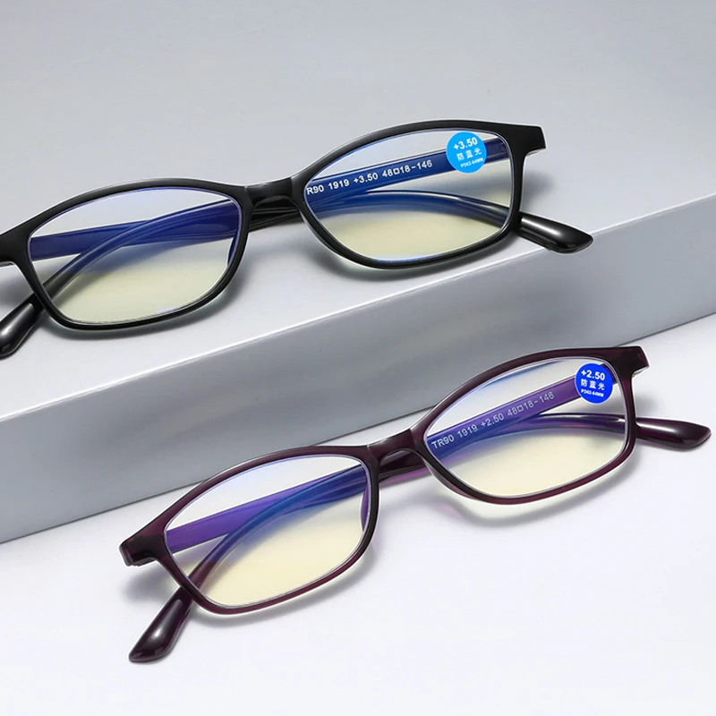 Elbru Anti-Zila Gaisma Lasīšanas Brilles Ultra Light TR90 Ērts Rāmis Unisex Acu Aizsardzība Presbyopic Brilles +1.0 līdz +4.0