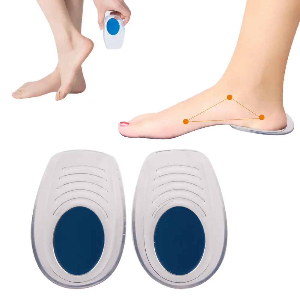 1 Pāris Vīriešu, Sieviešu Silikona Gēla papēža Spilvenu zolītes zoli atbrīvot kāju sāpes aizsargi Stimulēt Atbalsta Apavu pad Augsta Papēža Ieliktņiem