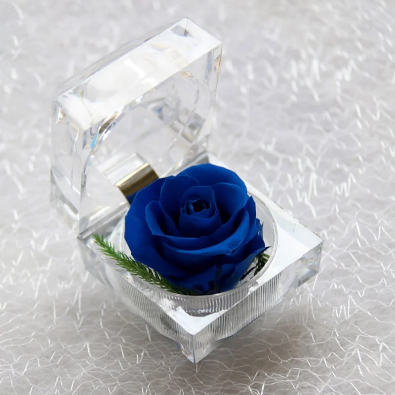 Eternal Rose Puķu Gredzenu Lodziņu, Kāzu Iesaistīšanās Reālā Konservētas Uz Visiem Laikiem Rose Puķu Gadījumā Dāvanu Rotaslietas Displejs Turētājs Box