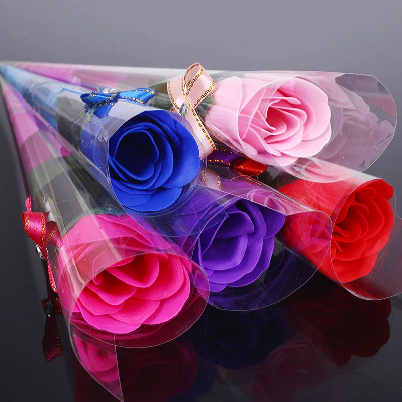 10pc Mākslīgo Rožu Ziepes Ziedi Rozā, Zila Purpura, Sarkana Pušķi, Kāzu Dekori Scrapbooking Amatniecība F/ Valentīna Diena uz visiem Laikiem Rozes