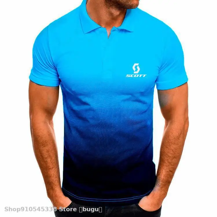 Jaunais Polo Krekls Mens Casual Augstas Kvalitātes velosipēdu, Velo scott Vīriešu Topi Apģērbi Vīriešiem 3D slīpums īsām piedurknēm polo krekls