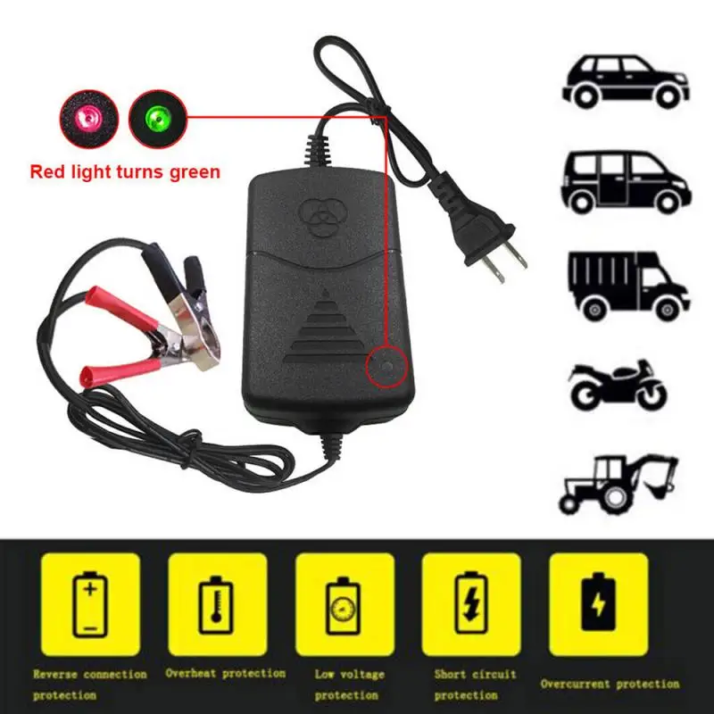 12V Portable Akumulatora Lādētājs Automašīnas Kravas automašīnu, Motociklu Uzturētājs Sūkties Automašīnas Lādētājs MUMS Plug/ES Plug Akumulators Ātrā Uzlāde