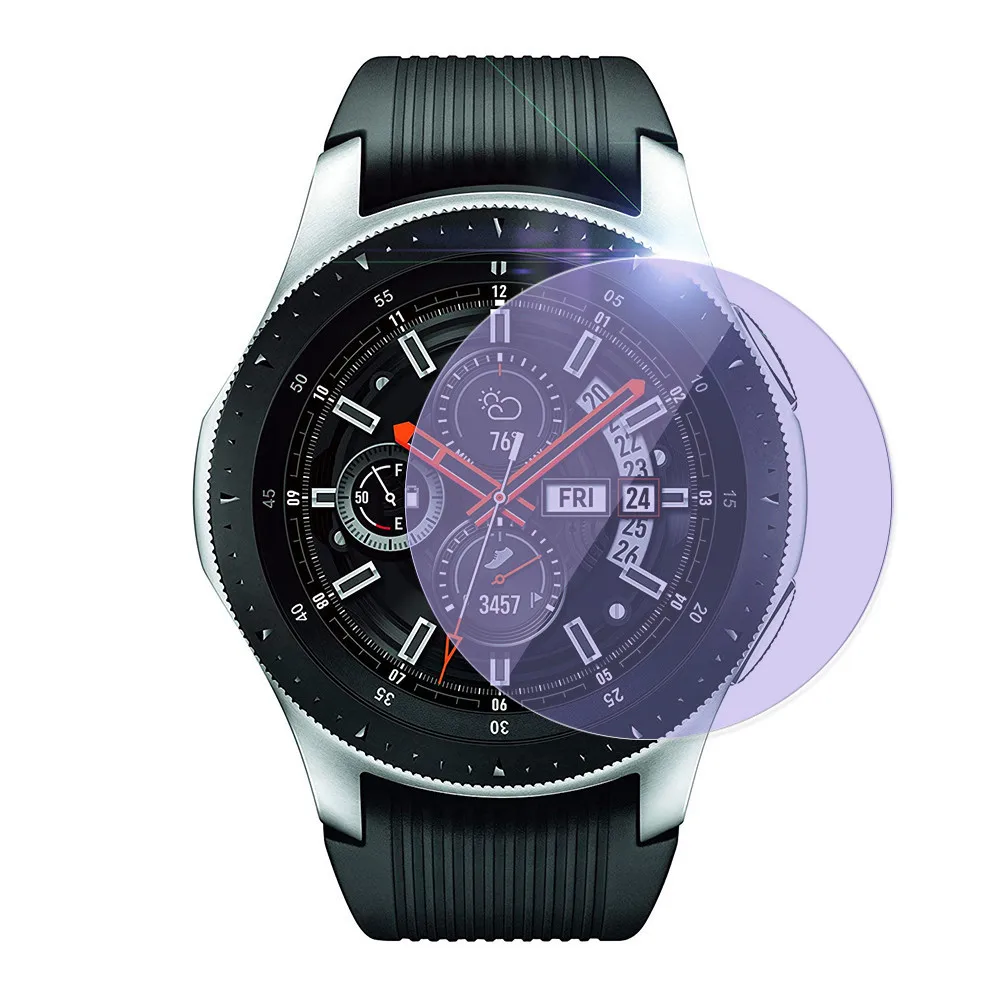 3Pcs Anti Zilā gaisma Rūdīta Stikla Ekrāna Aizsargs, sprādziendrošas Smart Watch band Aizsardzības Samsung Galaxy Skatīties 46m