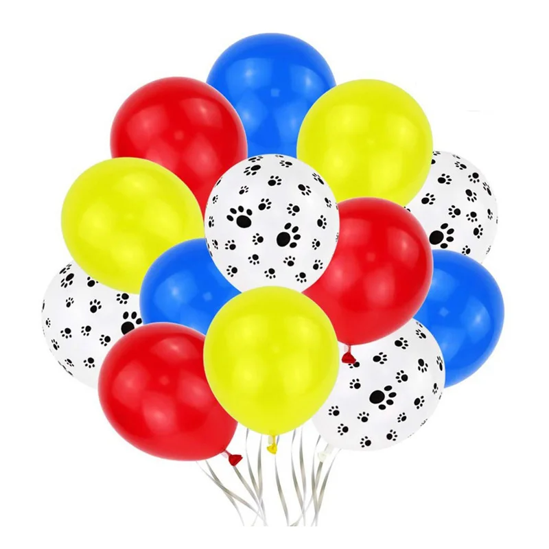 1 Iestatiet Suņu Ķepu Balonu Vainags Zils Sarkans Dzeltens Ballons Ķēdes Ķepa Drukāt Baloni Arkas Bērniem, Suņa Dzimšanas dienas svinības Dekoru Piederumi