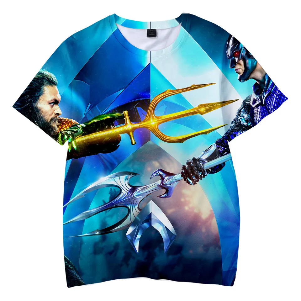 3-14 gadiem, bērnu t krekls Filmas Aquaman 3D drukas t zēnu/meiteņu t-krekls harajuku Bērniem Topi multfilmas bērniem krekls Pusaudžu apģērbi