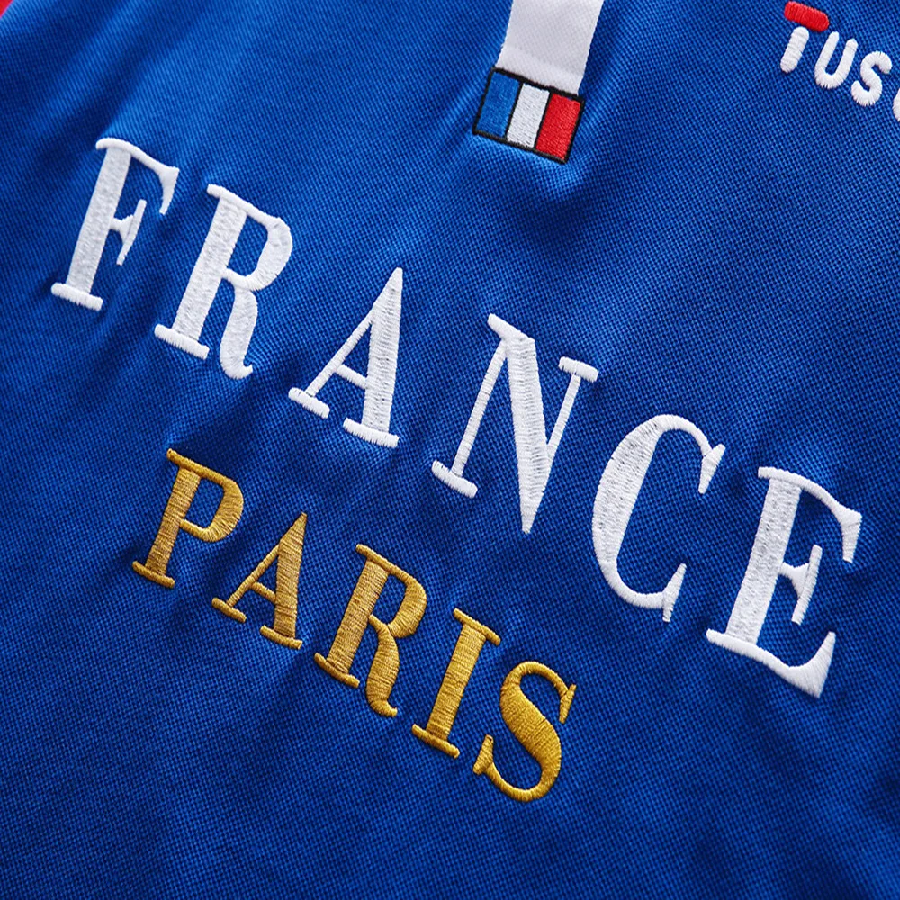 Ir 2021. francijas Futbola Komanda Golfa Jersey Sporta Krekls Atloks, Polo Krekli 3D Izšuvumi Īsām Piedurknēm Cilvēks Vasaras Apģērbu Gadījuma