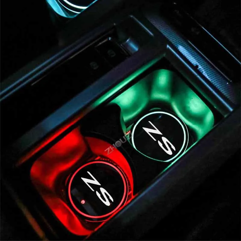 Gaismas Auto Ūdens Kausa Kalniņi Turētājs 7 Krāsains USB Uzlādes Auto Led Atmosfēru Gaismu MG ZS Auto Piederumi