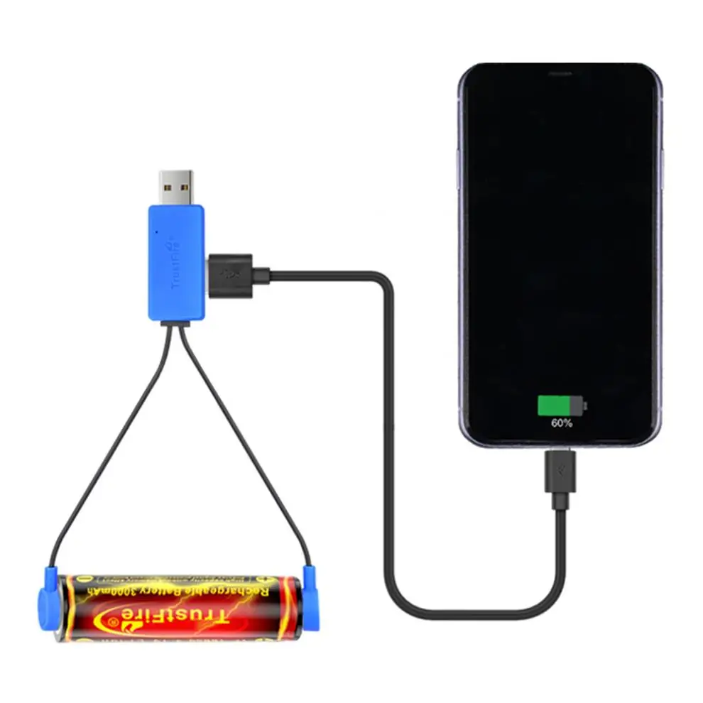 TrustFire UC10 18650 Akumulatoru Lādētāju Li-ion Baterijas Magnētisko USB Lādētāju Atbalsta Uzlādes / Izlādes Strāvas Banka