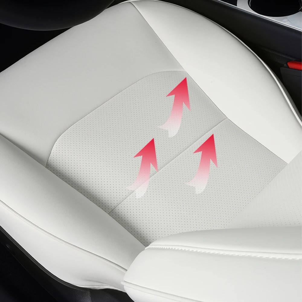 Auto Sēdekļa Vāku Aizsargs Spilvenu Spilventiņu Tesla Model 3 Y Ādas Ūdensizturīgs Auto Dizains Interjera Aksesuāri, Pielāgota Baltās Krāsas