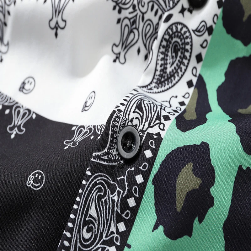 ELKMU Hip Hop Grafiti Raibs Krāsu Bloku Vasaras Kreklu ar Īsām Piedurknēm Blūze Vīriešu Modes Streetwear Topi Harajuku HE919