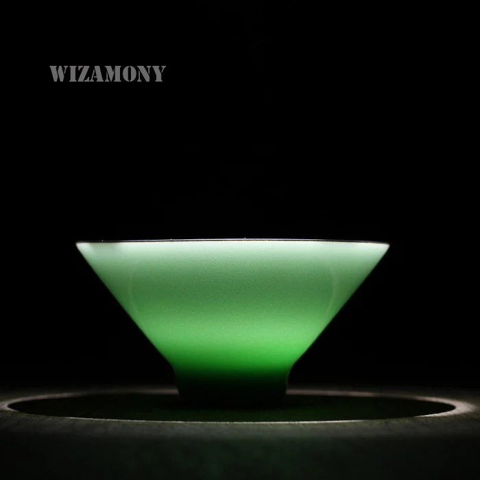 1GB Divas Krāsas Ķīnas Zhangjian Handmake Longquan zaļpelēka krāsa Porcelāna Kung Fu Teacup Šķīvītis Tējas Bļodā 65ml Ķīna Teacups Cepuri Kauss