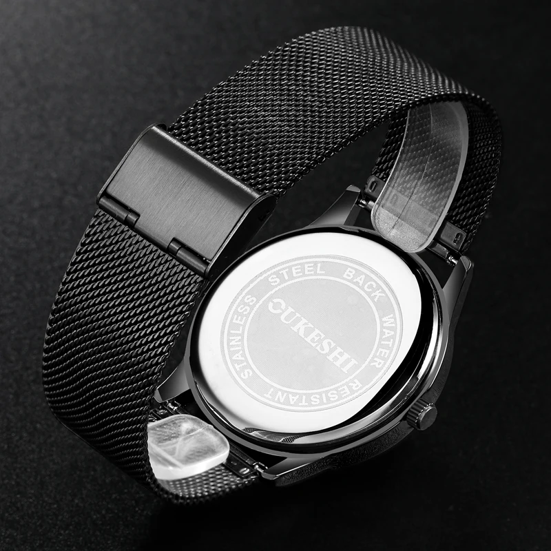 Ir 2021. Top Marke Luxus Režīmā Herren Schwarz Edelstahl Quarz Armbanduhr Veidā, Biznesa Gadījuma Sieta Joslu Uhren Reloj Hombre