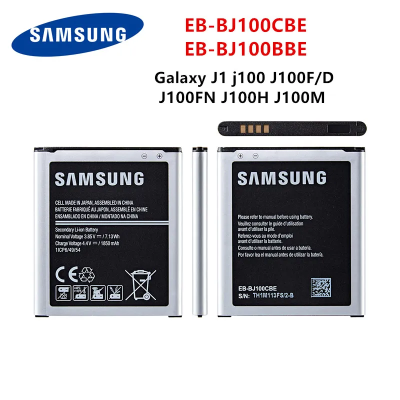 SAMSUNG Oriģinālā EB-BJ100CBE EB-BJ100BBE Akumulatora 1850mAh Samsung Galaxy J1 J100 SM-J100F J100FN J100H J100M J100Y J100D WO