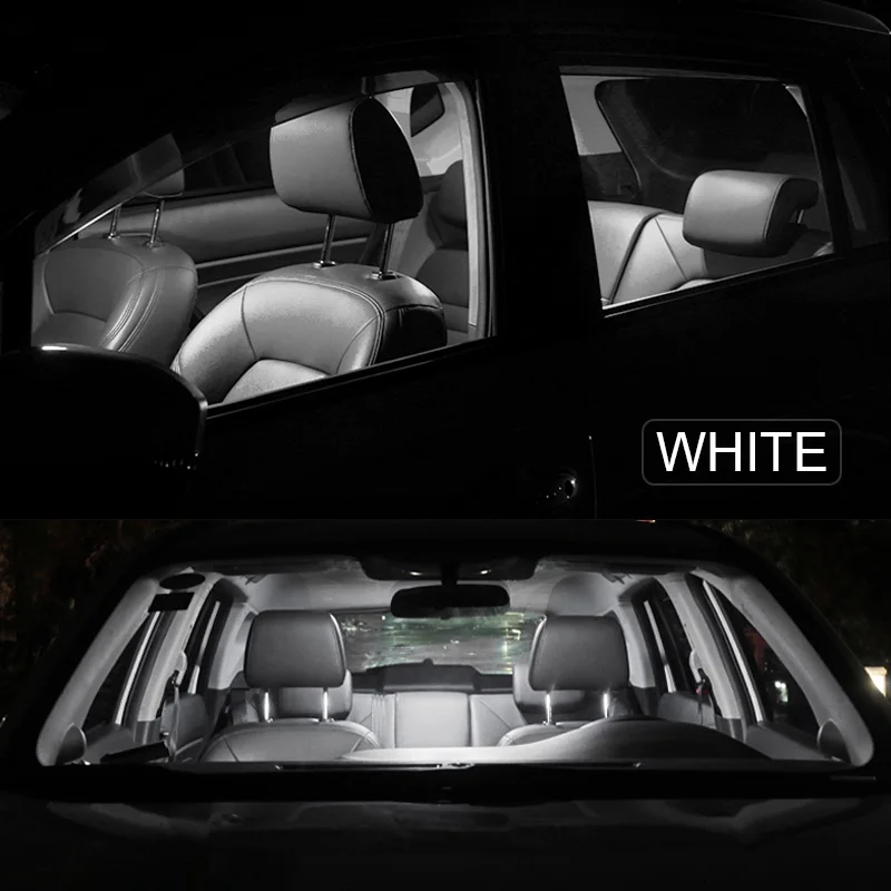 16pcs Balta, Ledus Zila Canbus LED Spuldzes Interjera Lasījumā Dome Karti, Gaismas Pakete Komplekts VW Golf 5 MK5 MK V 2006 2007 2008 2009