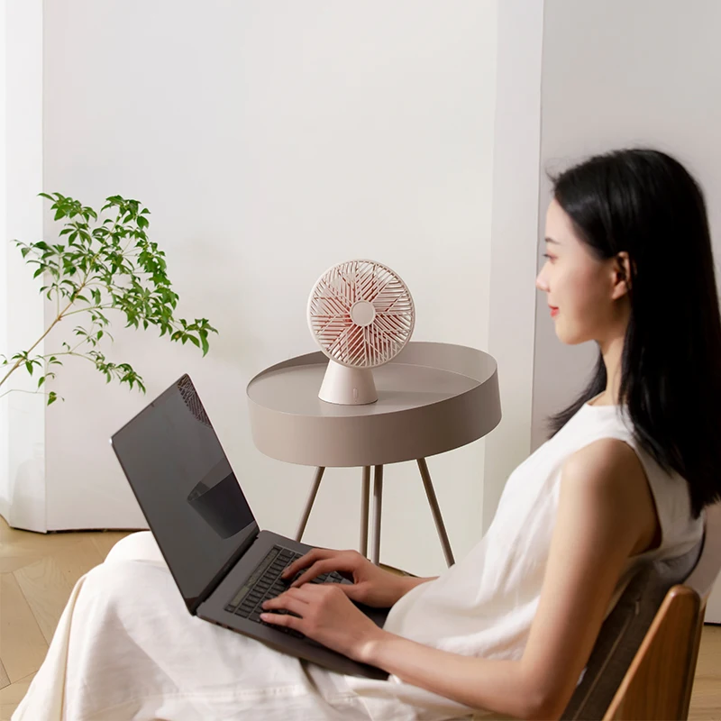 Xiaomi Sothing Galda Ventilators Rainforest Versija Rechargable Rokas Ventilators Noņemamu Mini Silent Fan Cooler For Home Office Āra