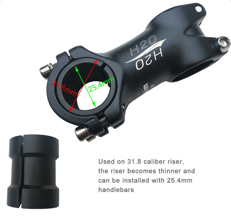 Velosipēda Stūres Diametrs Adapteris 25.4 lai 31.8 mm Uzstādīšana Diafragmas atvērumu Regulēt MTB Road Bike Cilmes 31.8 Pārvērst 25.4 mm