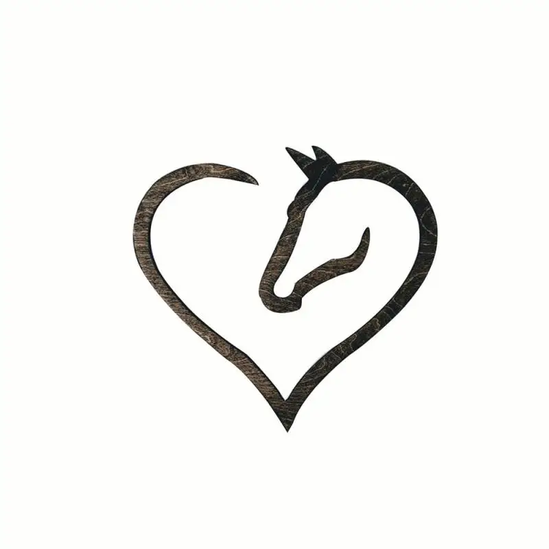 Ir 2021. Mātes Diena Dāvanu, Koka Zirgu Sirds Parakstīt Figūriņas Rotājumu Dāvana Zirgu Cienītājs Mājas Istabā Darbvirsmas Apdare Piederumi