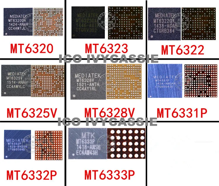 MT6320GA MT6323GA MT6322GA MT6325V MT6328V MT6331P MT6332P MT6333P Strāvas IC Barošanas Mikroshēmas PMIC PM