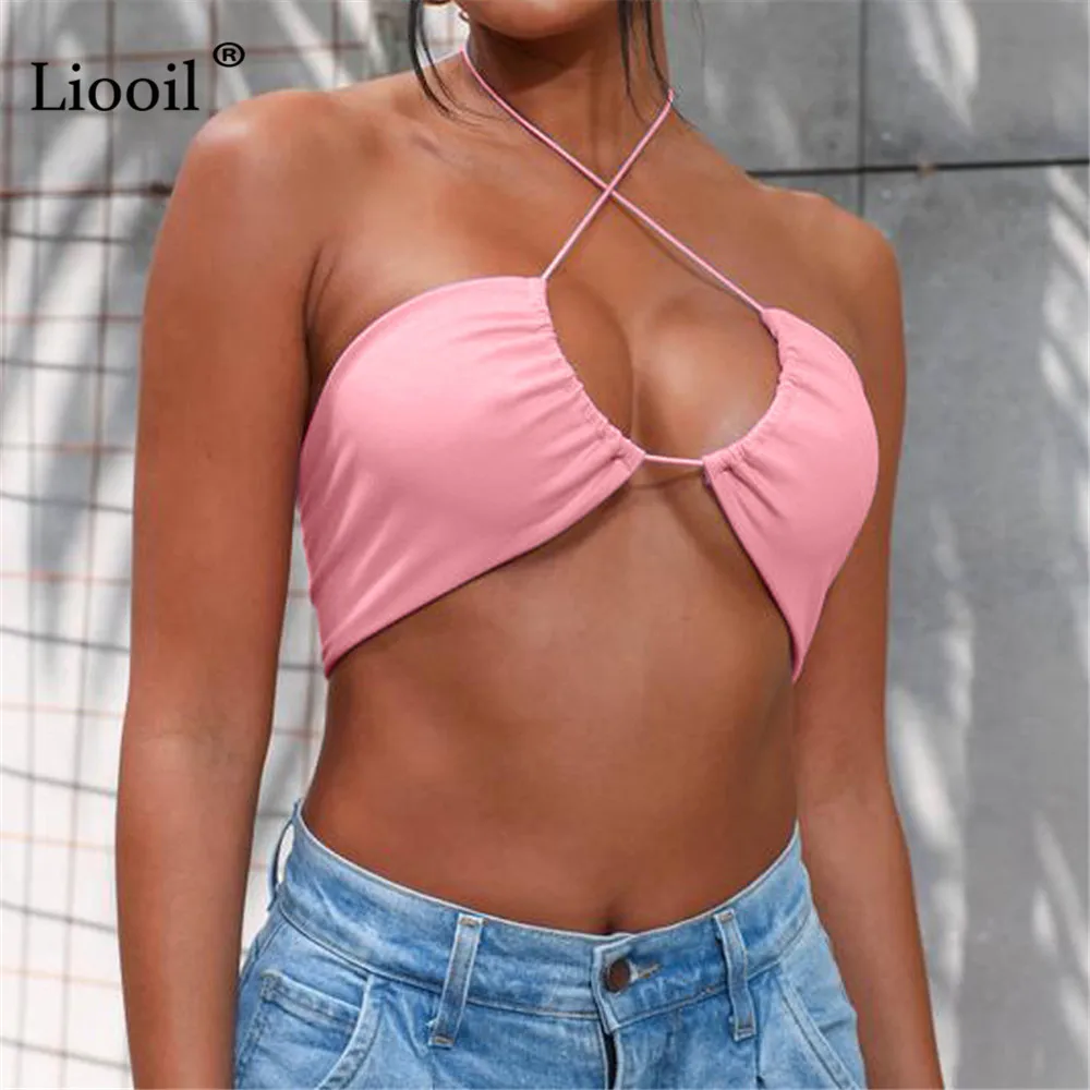 Liooil Sexy Aukliņu Korsetes Topi Sievietēm Vasarā Ir 2021. Streetwear Bez Piedurknēm Strapless Dobi No Mežģīnes Up White Īsi Topiņi