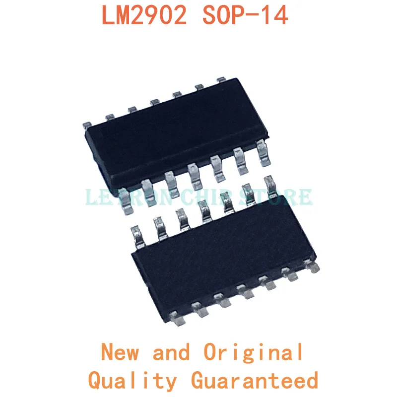 10PCS LM2902 SOP14 LM2902D SOP-14 LM2902DR SOP LM2902DR2G SOIC14 LM2902DT SOIC-14 LM2902DG SMD 2902 jaunu un oriģinālu IC Chipset