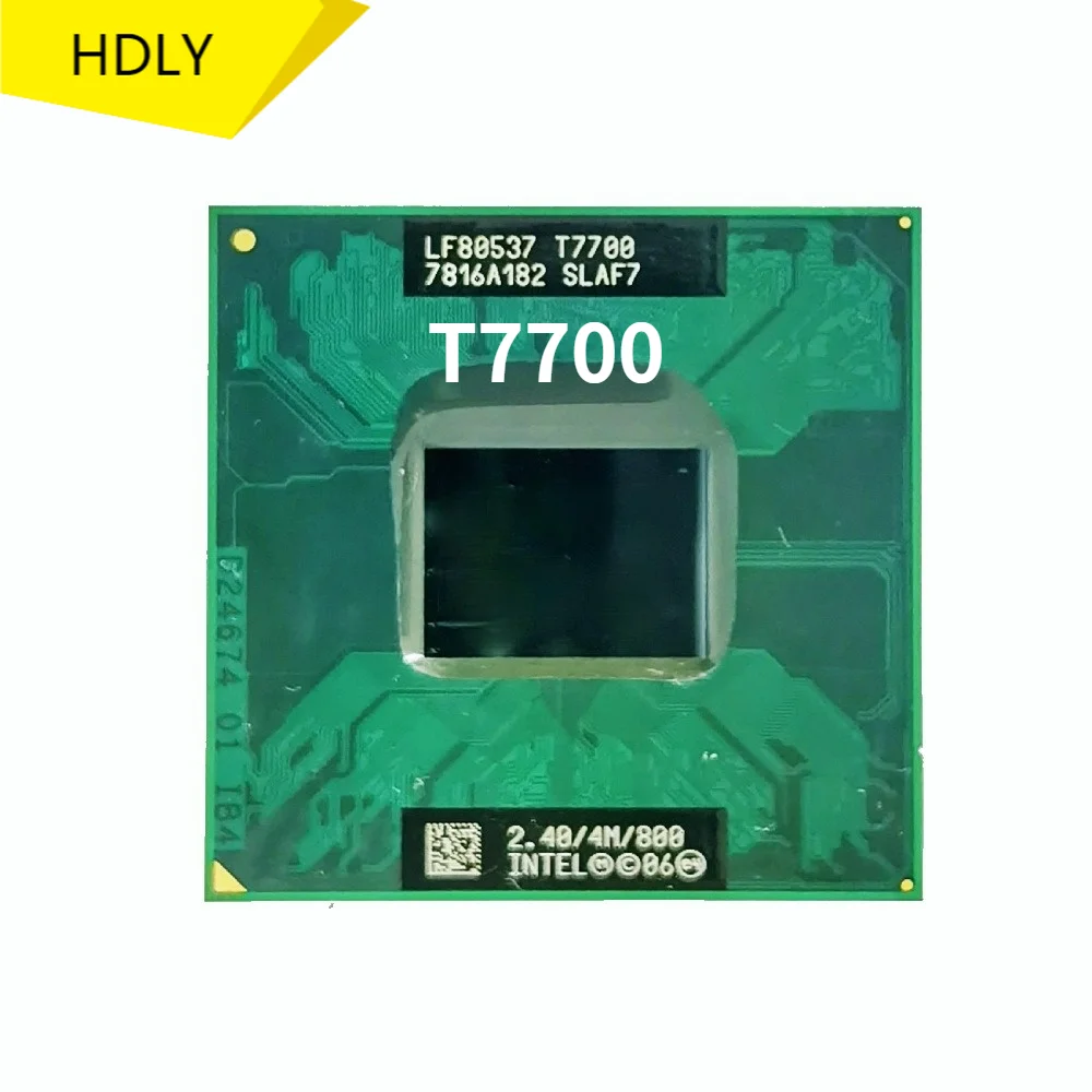 Intel Core 2 Duo T7700 SLA43 SLAF7 2.4 GHz Dual-Core Dual-Diegi CPU Procesors 4M 35W Ligzda P