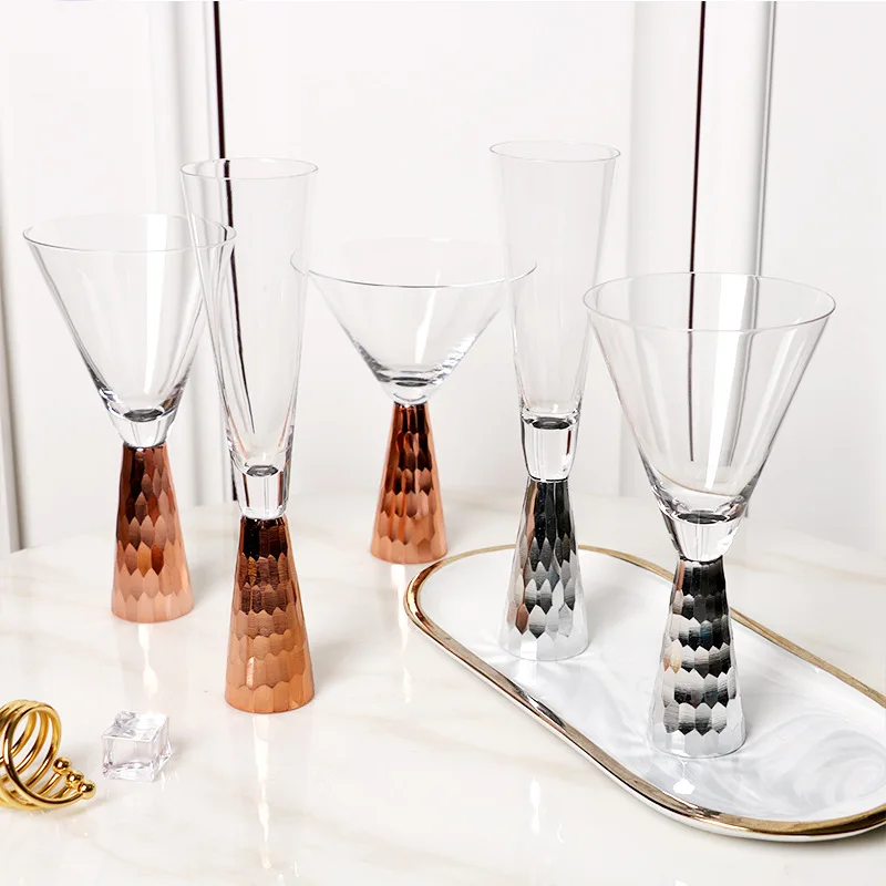 200-300ml Radošo Nedaudz Luksusa Goblet Galvanizācijas Mūsdienu Māksla Vīna Kauss Festivālā Banketa Šampanieša Kokteilis Drinkware