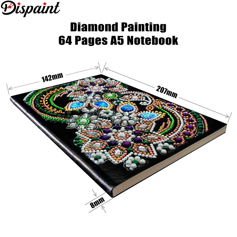 Dispaint A5 Klades 5D DIY Dimanta Krāsošana Īpašu Formu Dienasgrāmata Grāmatu Dimanta Izšuvumi Krustdūrienā Rhinestones Dekoru, Dāvanu