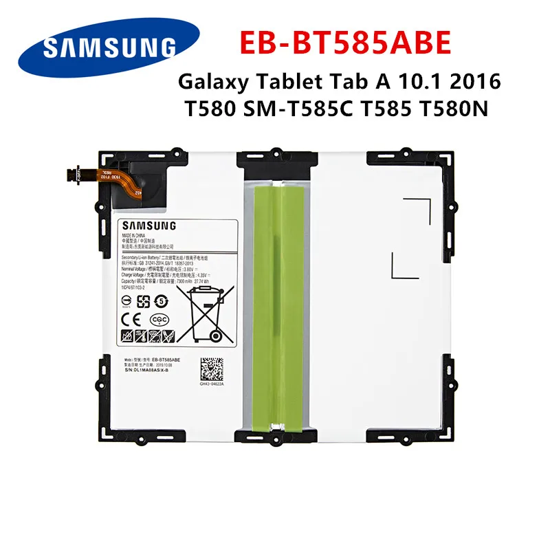 SAMSUNG Oriģinālā Tablete EB-BT585ABE 7300mAh Akumulators Samsung Planšetdatoru Galaxy Tab 10.1 2016 T580 SM-T585C T585 T580N +instrumenti