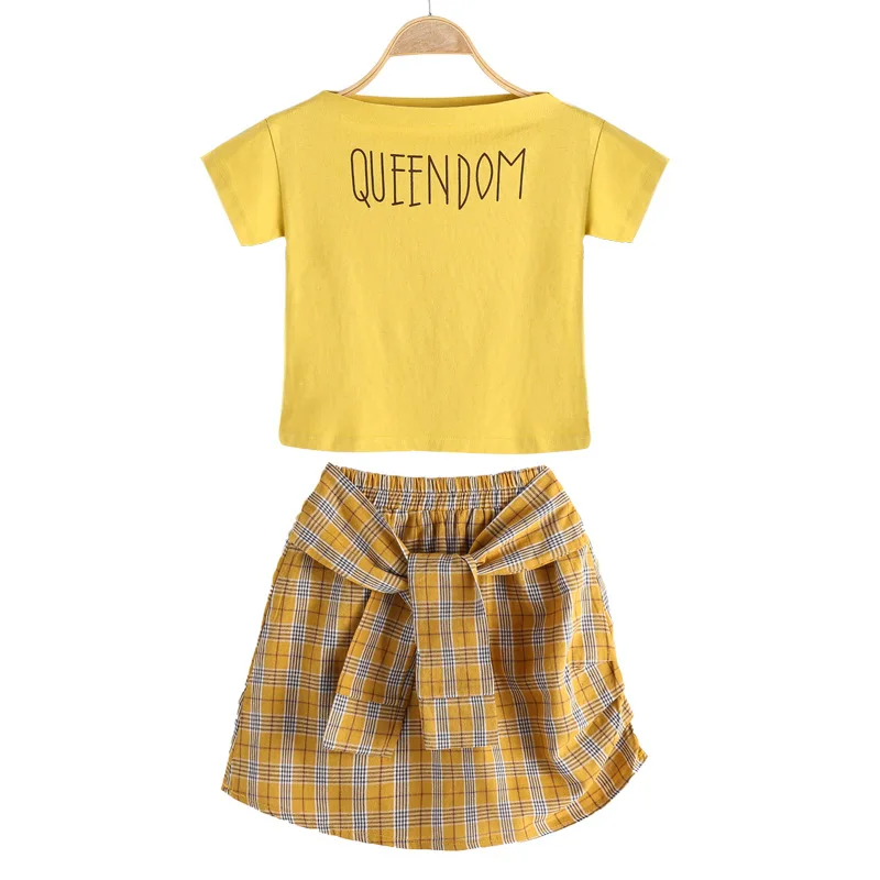 Jaunas Vasaras Toddler Meiteņu Drēbes, Uzstādīt 2020. Gadam Augļu Print T-krekls Topi + Pleds Svārki Baby Girl Gadījuma Tērpiem, Bērnu Apģērbs, Tērps