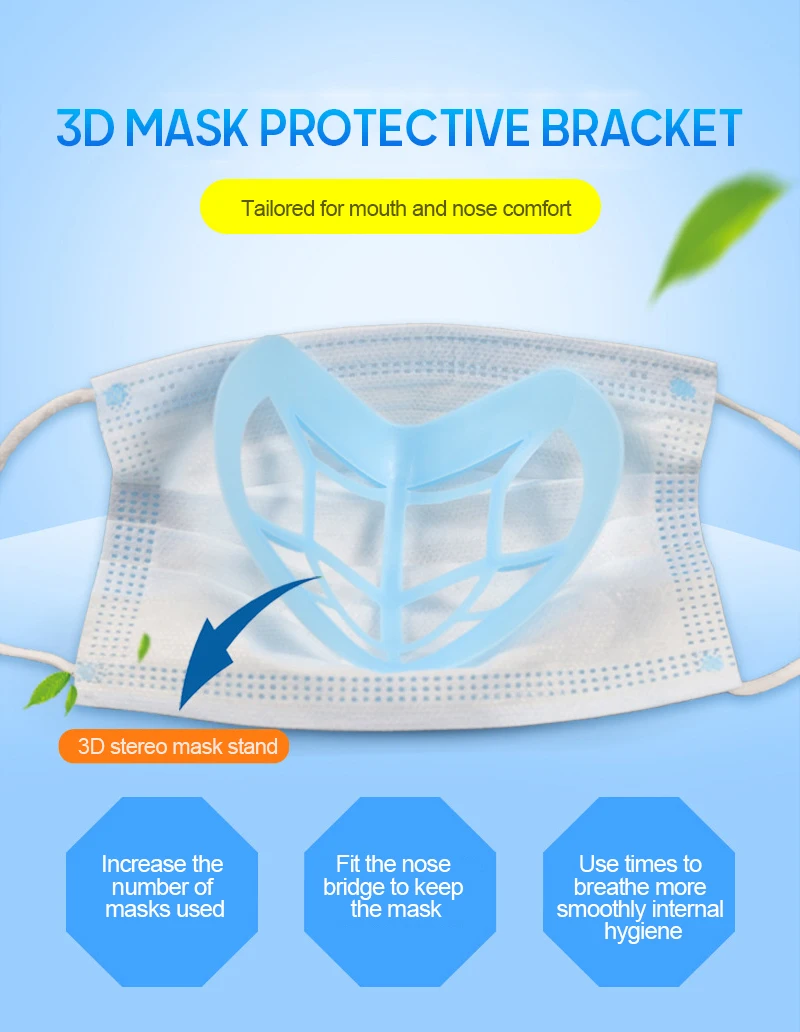 1gb 3D Sejas Maska Turētājs Turētājs Pieaugušo, Vīriešu, Sieviešu, nepievelk putekļus, PM2.5 Maska Respirato Atkārtoti lietojamā maska Turētājs Elpa Gludi