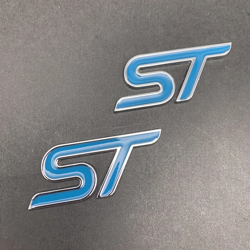 Metāla Sarkanā, Zilā ST Priekšējo Resti Uzlīme Automašīnas Vadītājs Restes Emblēmas Nozīmīti Chrome Uzlīme FORD FIESTA UZMANĪBU MONDEO Auto Auto Stils