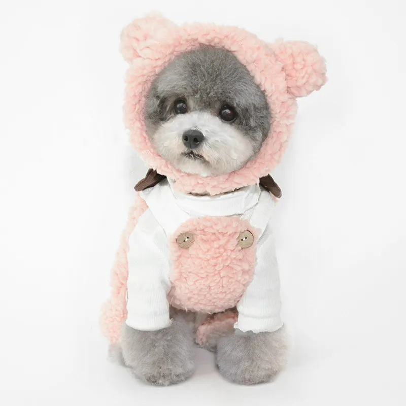 Suns, Kaķis Hat Cute Pet Tērpu Aksesuāri Silts Plīša Cepurīte Pet No Maza Līdz Lielam Rudens un Ziemas