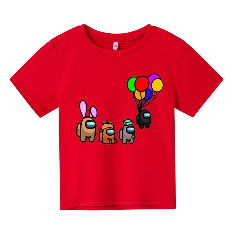 Starp mums T Krekls Bērniem Amongus Drukāšanas Karikatūra Zēniem Apģērbi Meitenēm Bērnu T-Krekls Bērnu drēbītes, Topi Lovely Baby T-krekli