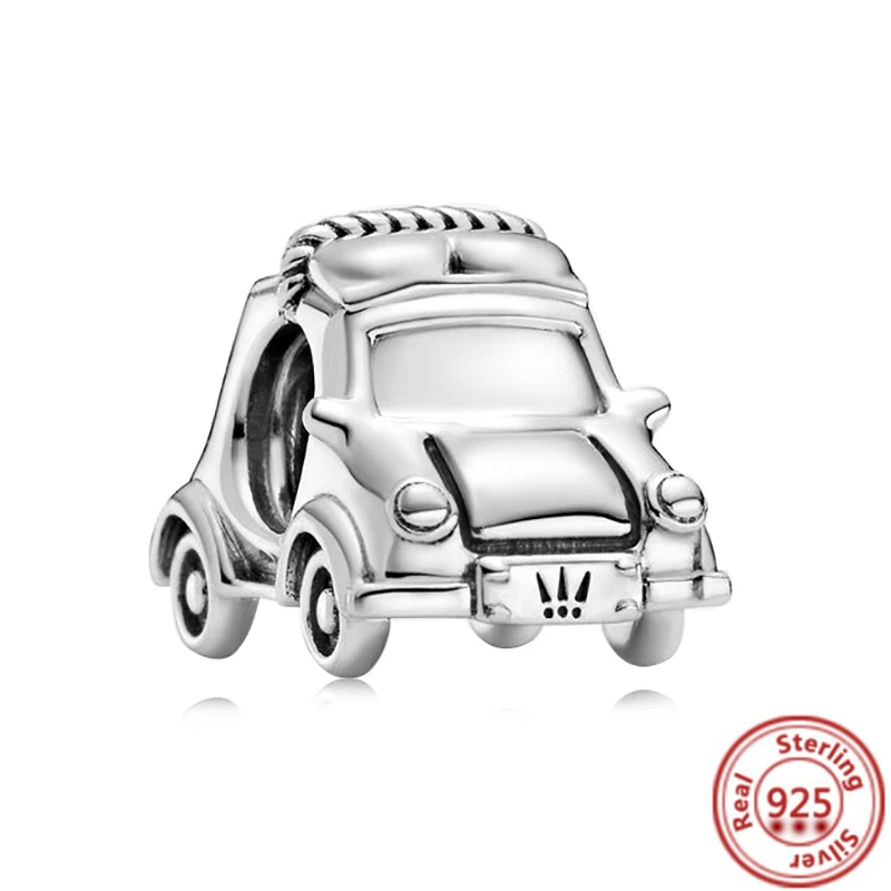 Jaunas Oriģinālas 925 Sudraba Laimīgs Jubileju Elektriskie Auto Palete Dobi Šarmu Biezumu Fit Pandora Aproce Sievietēm DIY Smalkas Rotaslietas