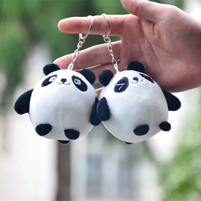 10cm Gudrs Panda Plīša Rotaļlietas Kawaii Soma Mugursoma Kulons Keychain, mīkstās Bērnu Rotaļlietas, Bērnu Dzimšanas dienas Dāvana Lelle