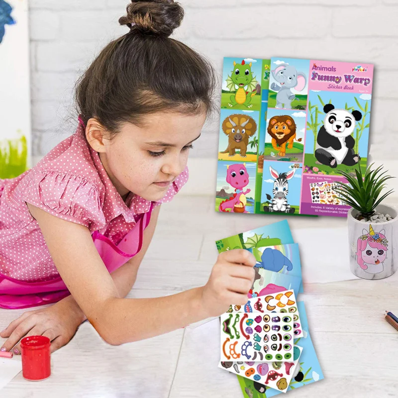 Veikt Sejas Bērni DIY Uzlīme Amatniecības Puzzle Meitene Princese Dzīvnieku, Dinozauru, kas Apkopot Jigsaw Atpazīšanas Apmācību Izglītības Rotaļlietas