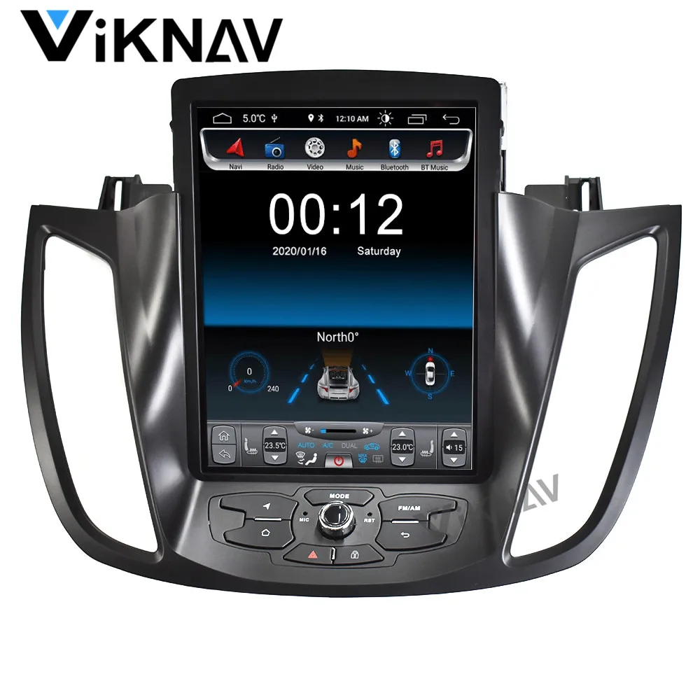 Automašīnas radio ford kugas 2013-2018 android stereo multimediju atskaņotājs, gps navigācijas autoradio video atskaņotājs hd touch screen