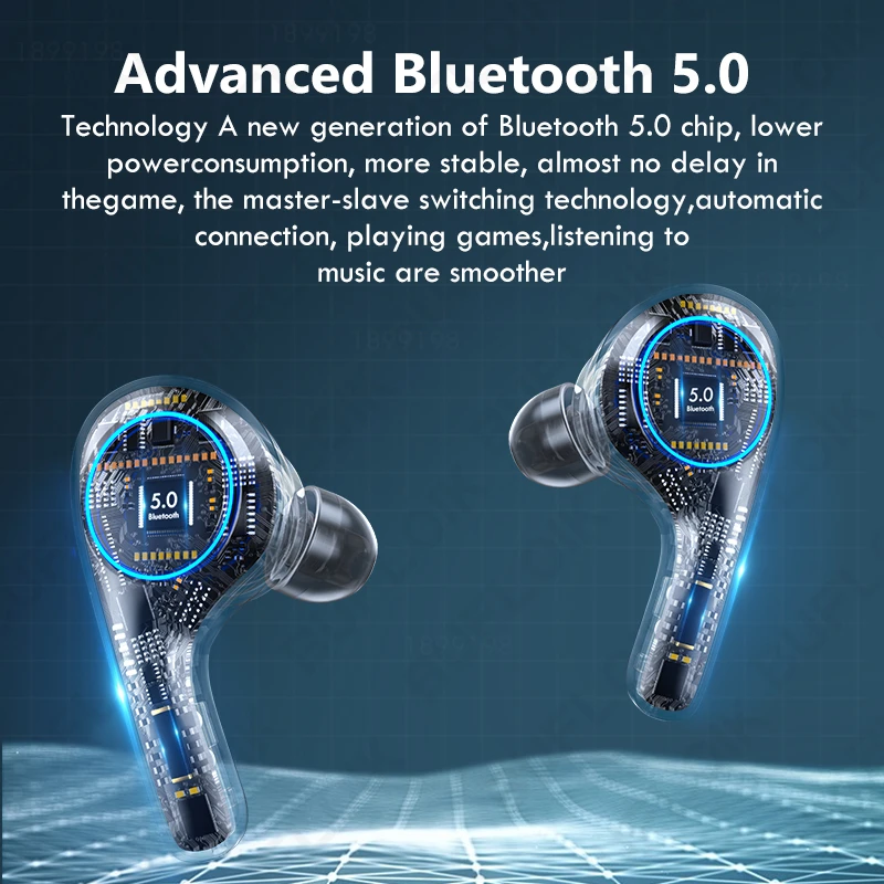 SPRIMO PT08 TWS Bluetooth 5.0 Austiņas Bezvadu Austiņas Trokšņu Slāpēšanas 9D HIFI Stereo Earbuds Mūzikas Austiņas Telefoniem