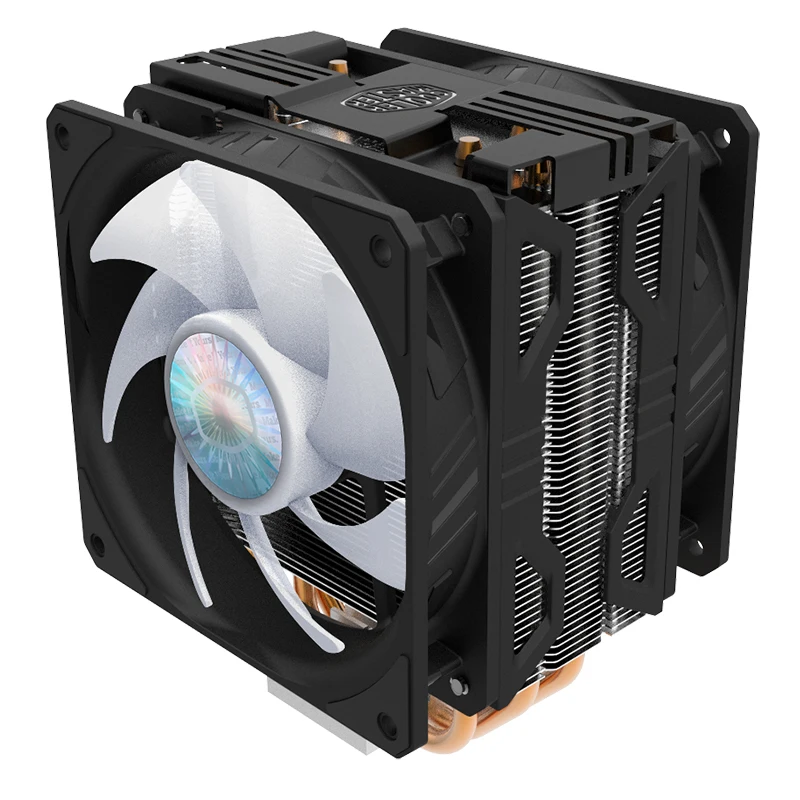 Cooler Master Blizzard T400 PRO ARGB CPU cooler, 4 heat caurules, dual 120mm ARGB PWM fani, LGA 2066/2011/1200/115X/1366 AMD AM4