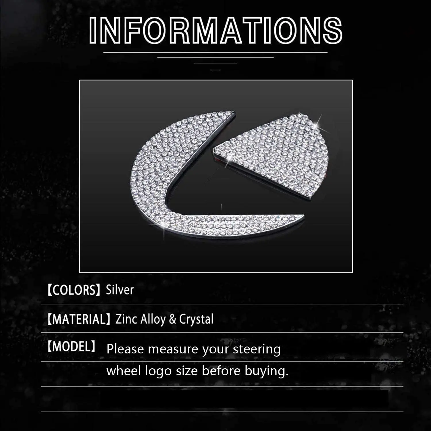 Crystal Diamond Stūre Bling Emblēmas Uzlīme par Lexus IS NX RX IR CT LX GS RC GS-F IS250 RX350 GS300 IX470 IS200 GX470