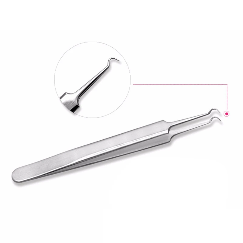 Acne Clip Stainless Steel Tweezer Elbow Needle Beauty Tool Set Non-slip Handle Remover @ME88