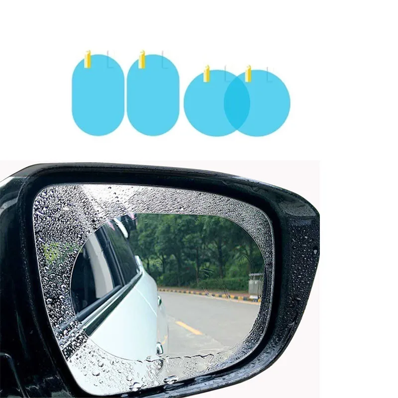 2gab Automašīnas Lietus Atpakaļskata Spogulī, Filmas Ūdensizturīgs Anti-Miglas Auto Spoguli, Lietus Pārsegs Anti-lietus Aizsargs, Stiklu Plēves