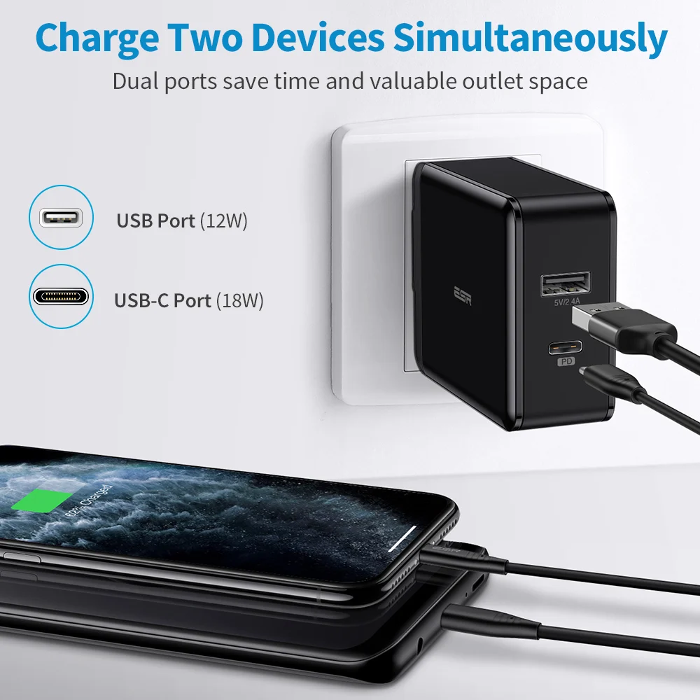 EAR Ātri Uzlādēt 30W USB C Lādētāja Tips C PD USB Lādētāju ar Lightning Kabeli, Ātrs Lādētājs iPhone iPad, Huawei, Samsung Xiaomi