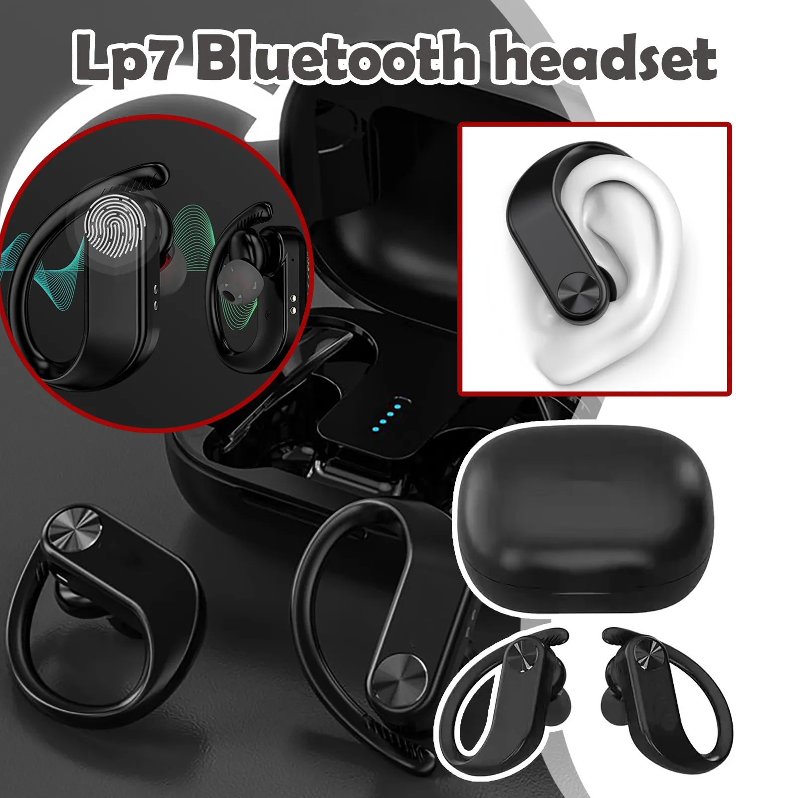 Sākotnējā Lenovo LP7 TWS Bezvadu Austiņas Bluetooth Handfree Austiņas Dual Stereo Bass IPX5 Ūdensizturīgs Sporta Ilgu Gaidīšanas