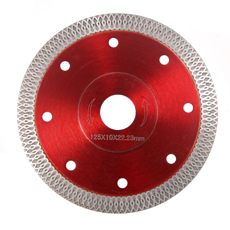 Izmantots 125mm Super Thin Red Dimanta Griešanas Disks Griešanai Flīzēm, Porcelāna, Keramikas Granīta Rotējošu Dimanta Diski