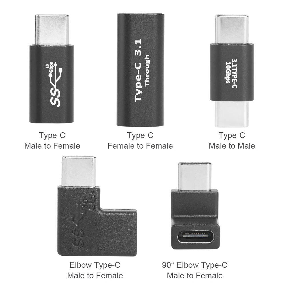 10Gbps 100W PD C Tipa uz C Tipa Ātrās Uzlādes Converter USB C C Adapteris ar USB Pagarinājuma Pārveidotāja Adapteris Savienotājs
