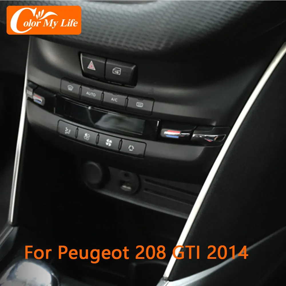 2gab/Set Nerūsējošā Tērauda Automašīnu Pārnesumu Pārslēgšanas Sānu Paneļa Apdare Vāciņš Melns, par Peugeot 208 GTI Piederumi Krāsa Mana Dzīve