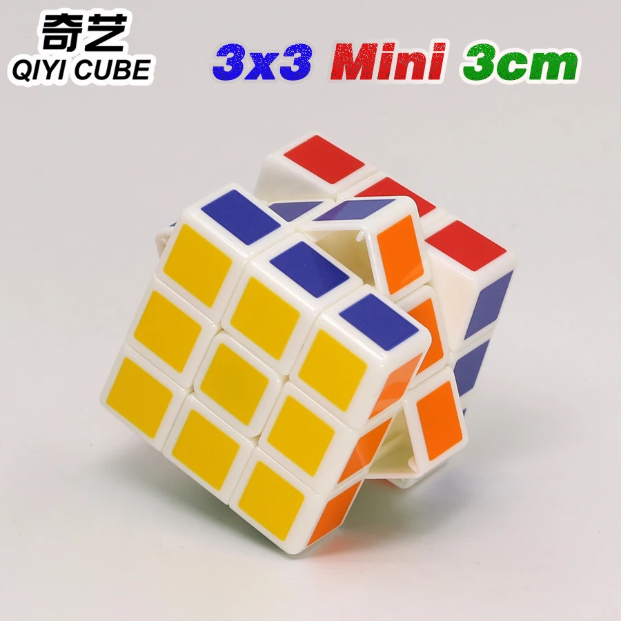 QiYi Mini Kubs 3x3x3 3.0 cm Mazs Poket Burvju Puzzle Rotaļlietas 3x3 Uzlīmes Portatīvo Kubi Maz Viegli, Ņemot Vērpjot Gudrību Rotaļlietas 30mm