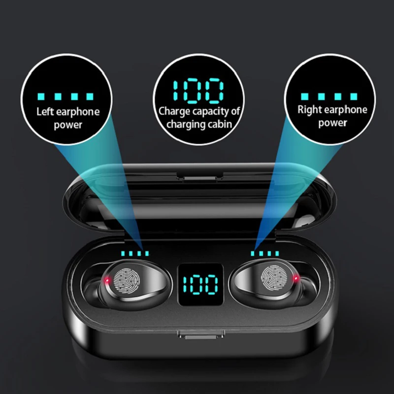 Brightside Bezvadu Austiņas ar Mikrofonu 5.0 TWS Austiņas Trokšņa Slāpēšanas Ūdensizturīgs IPX-7 Stereo Touch Austiņas Earbuds