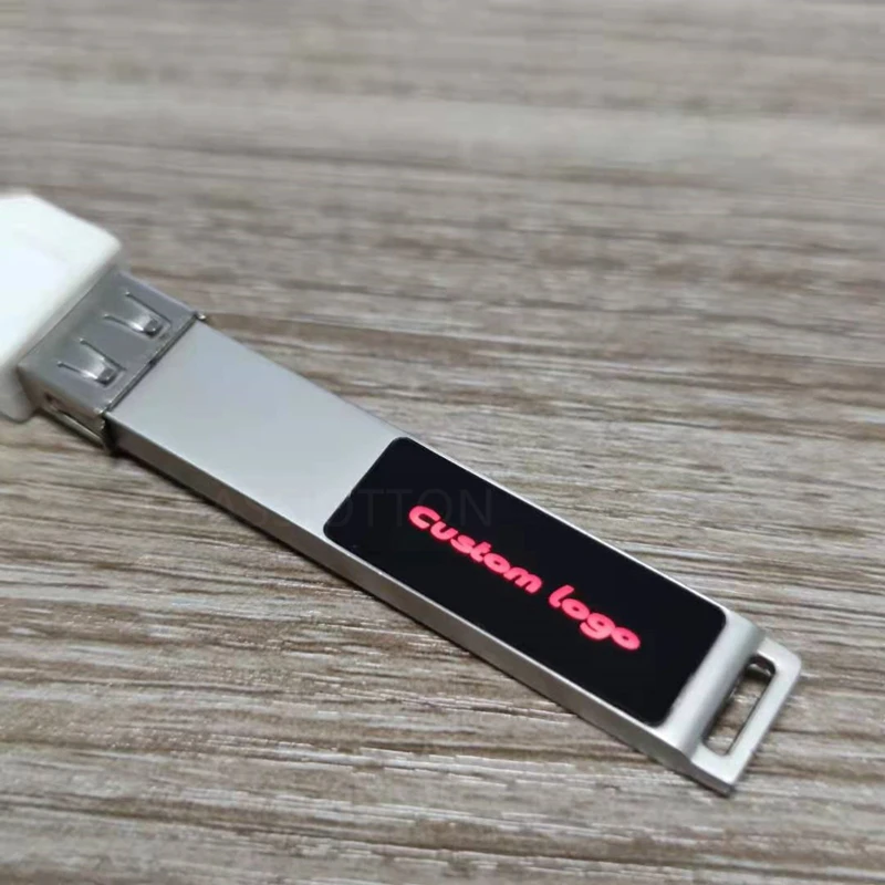 Cool Pasūtījuma LOGO & Super Spilgti LED Gaismas Metāla Flash Drive USB3.0 8GB 16GB 32GB 64GB, 128GB High-speed Atmiņas karti memory Stick Flash Disku